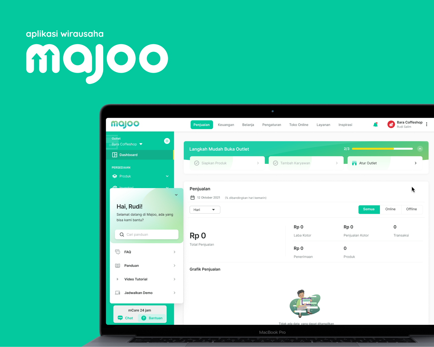 Majoo Onboarding — dashboard onboarding flow for the Majoo app